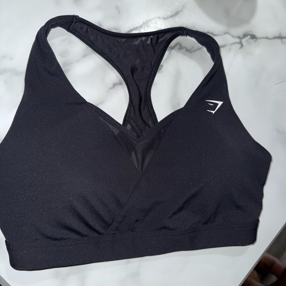 Gymshark Black Crossover Sports Bra